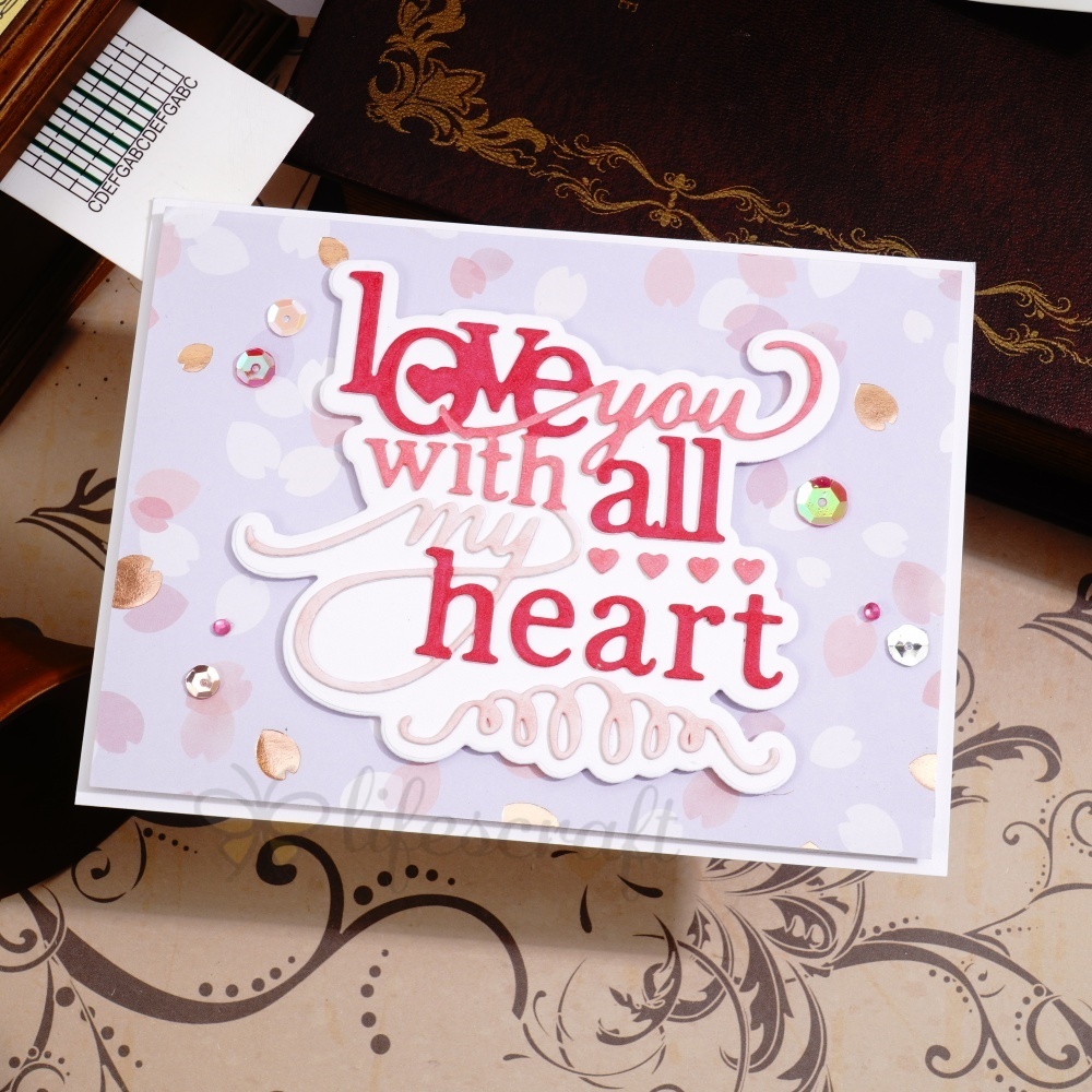 Lifescraft Love You with All My Heart Metal Cutting Dies