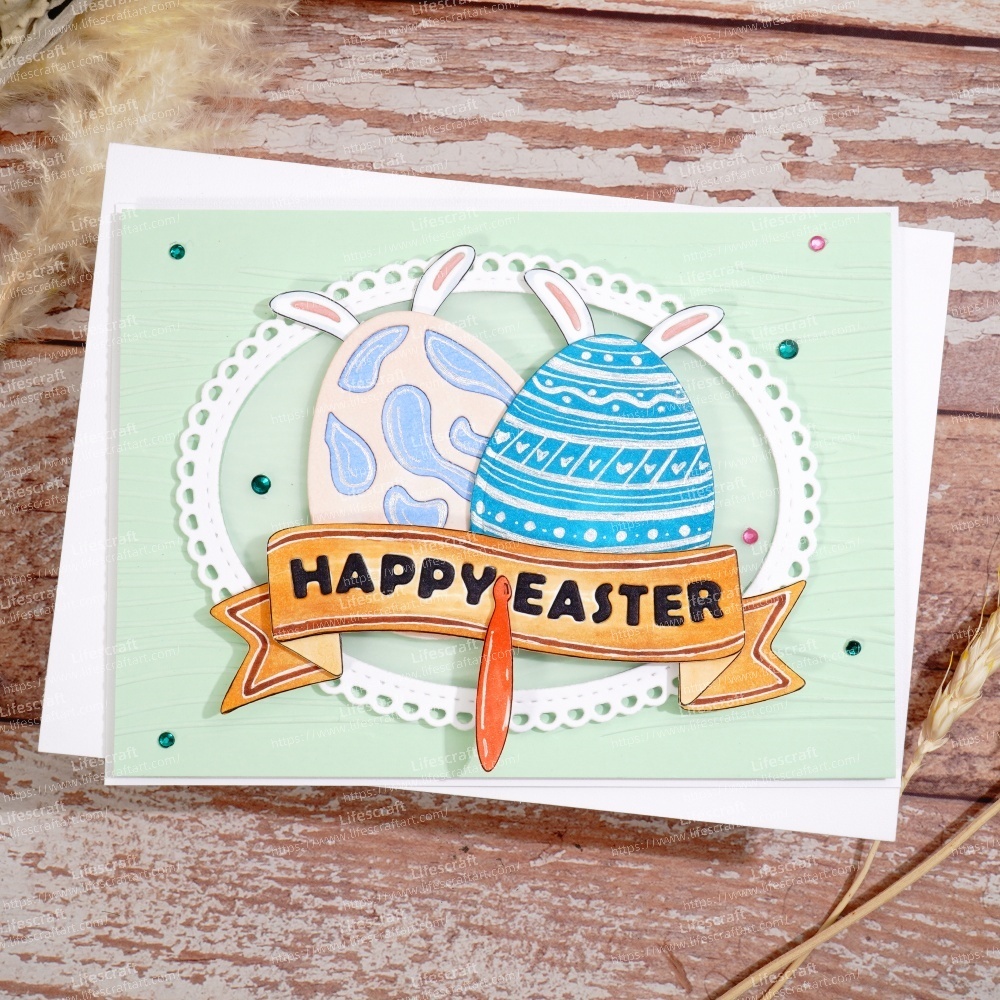 Lifescraft Two Easter Eggs and Belt Metal Cutting Dies