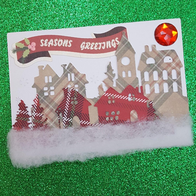 Tree and Village Scenes Dies - Inlovearts