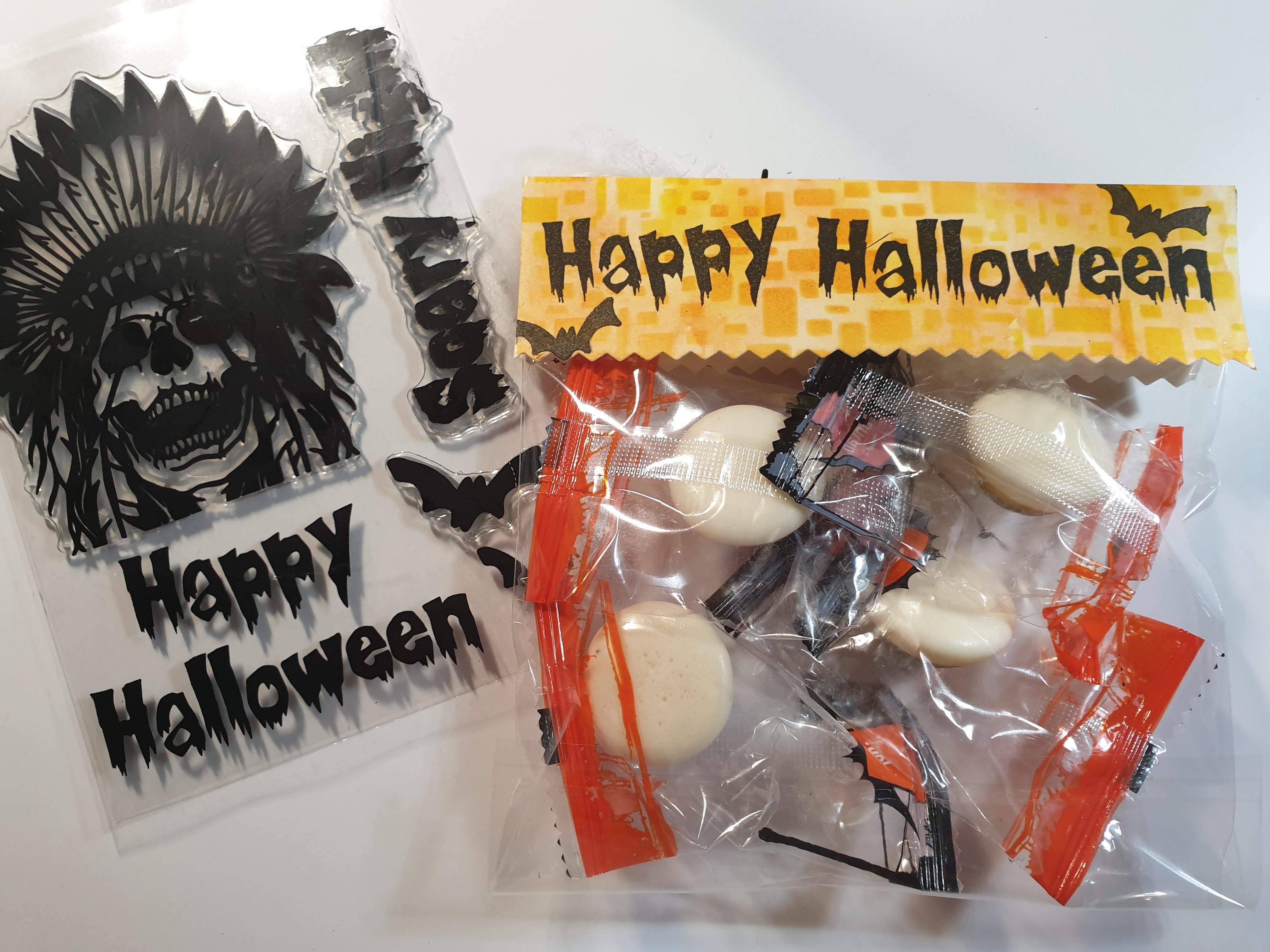 Happy Halloween Skull Stamps - Inlovearts