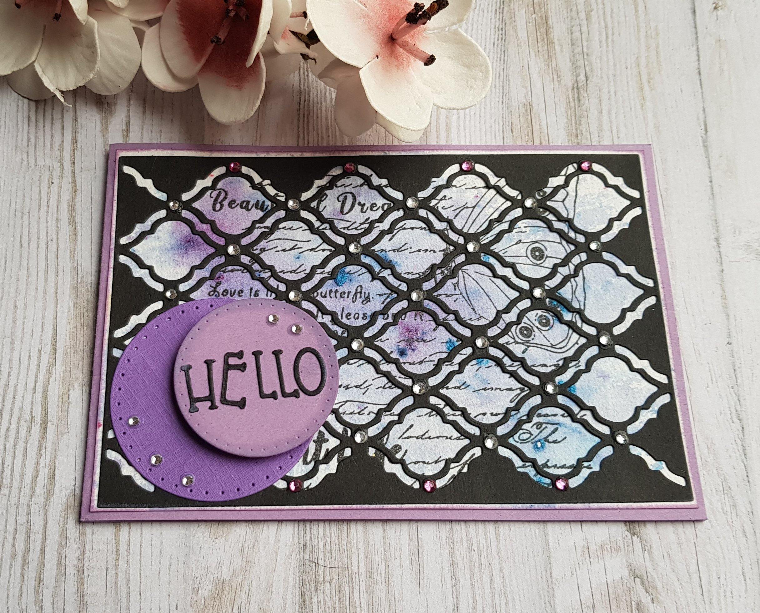 Crosswise Diamond Grid Background Dies - Inlovearts