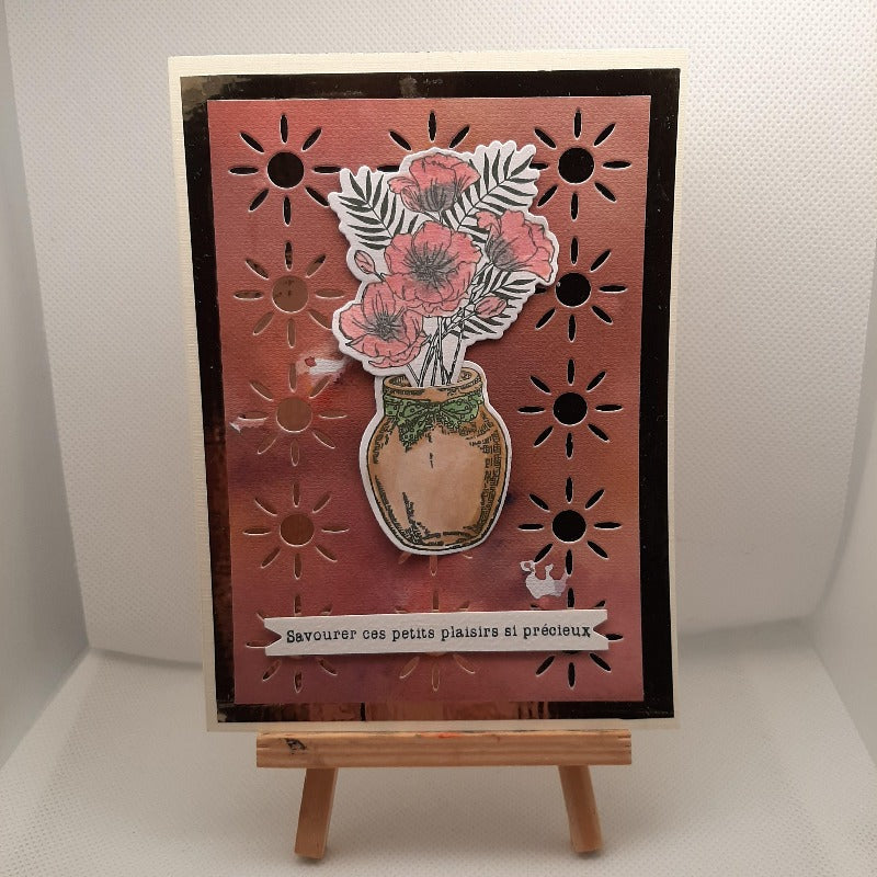 Vase and Flower Decoration Dies with Stamps Set - Inlovearts