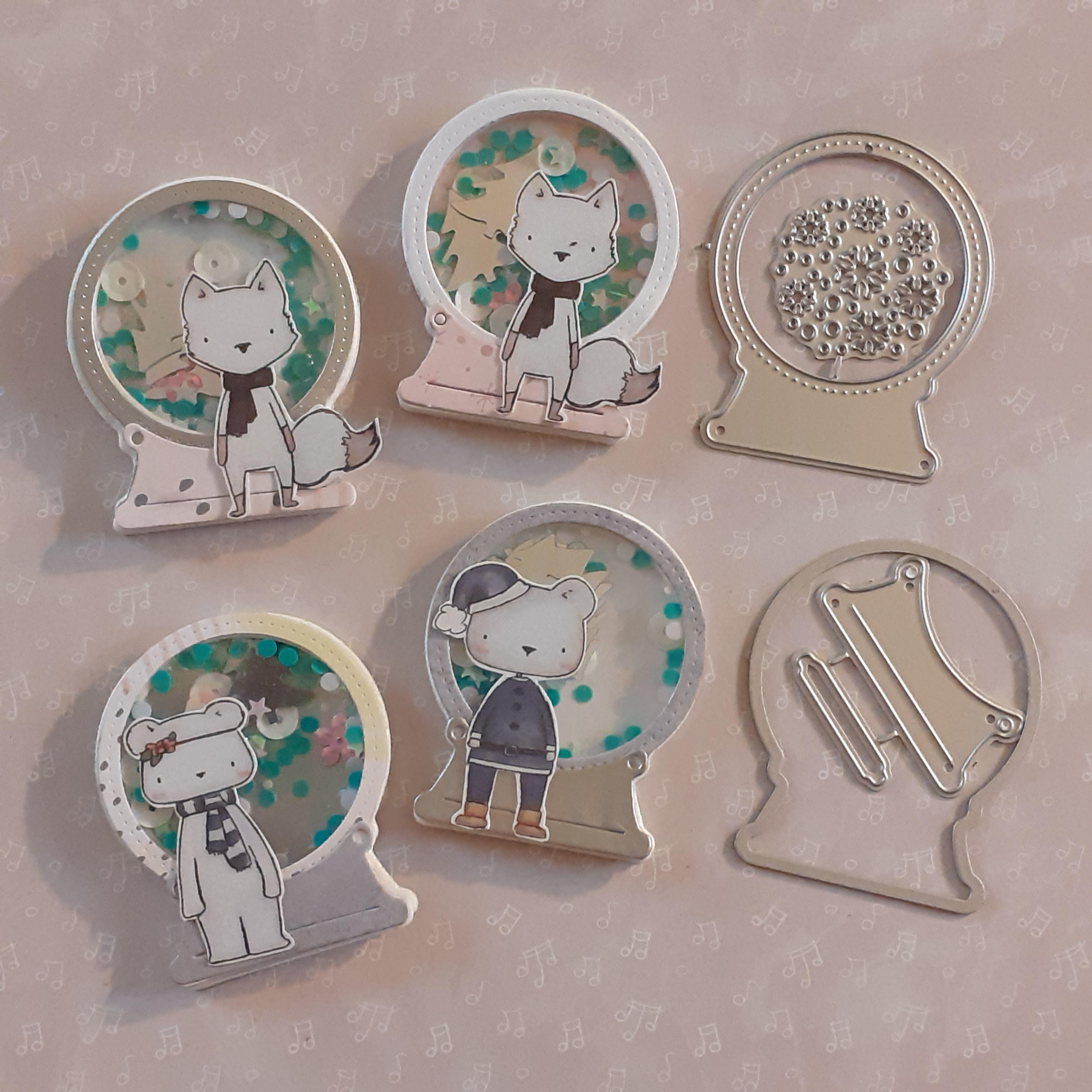 Snowflake Crystal Ball Dies - Inlovearts