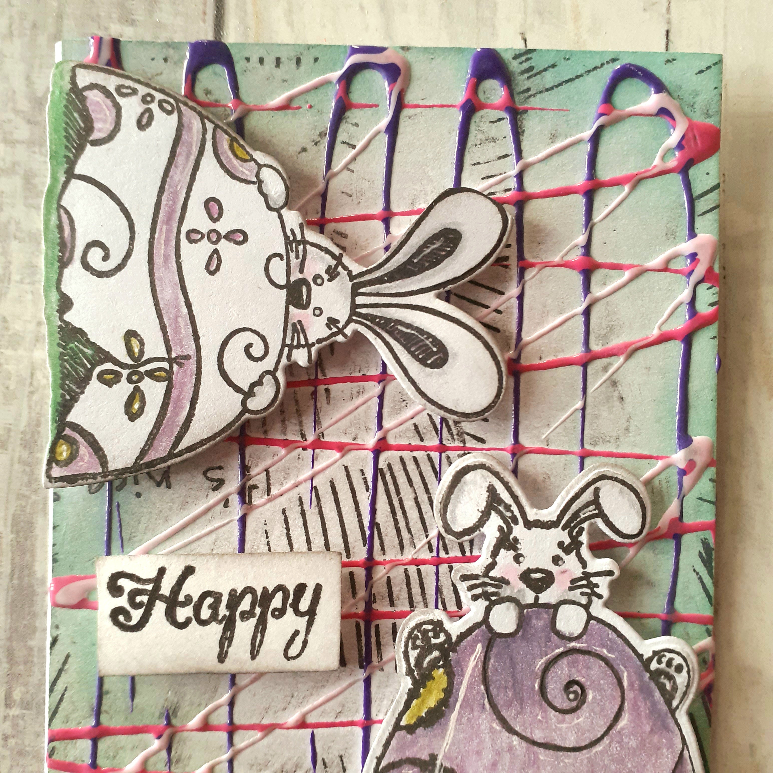 Lifescraft Rabbit On Egg Easter Theme Dies with stamps Set