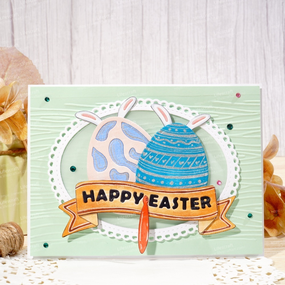 Lifescraft Two Easter Eggs and Belt Metal Cutting Dies