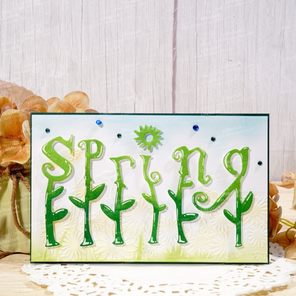 Lifescraft Spring Word Vine Path Metal Cutting Dies