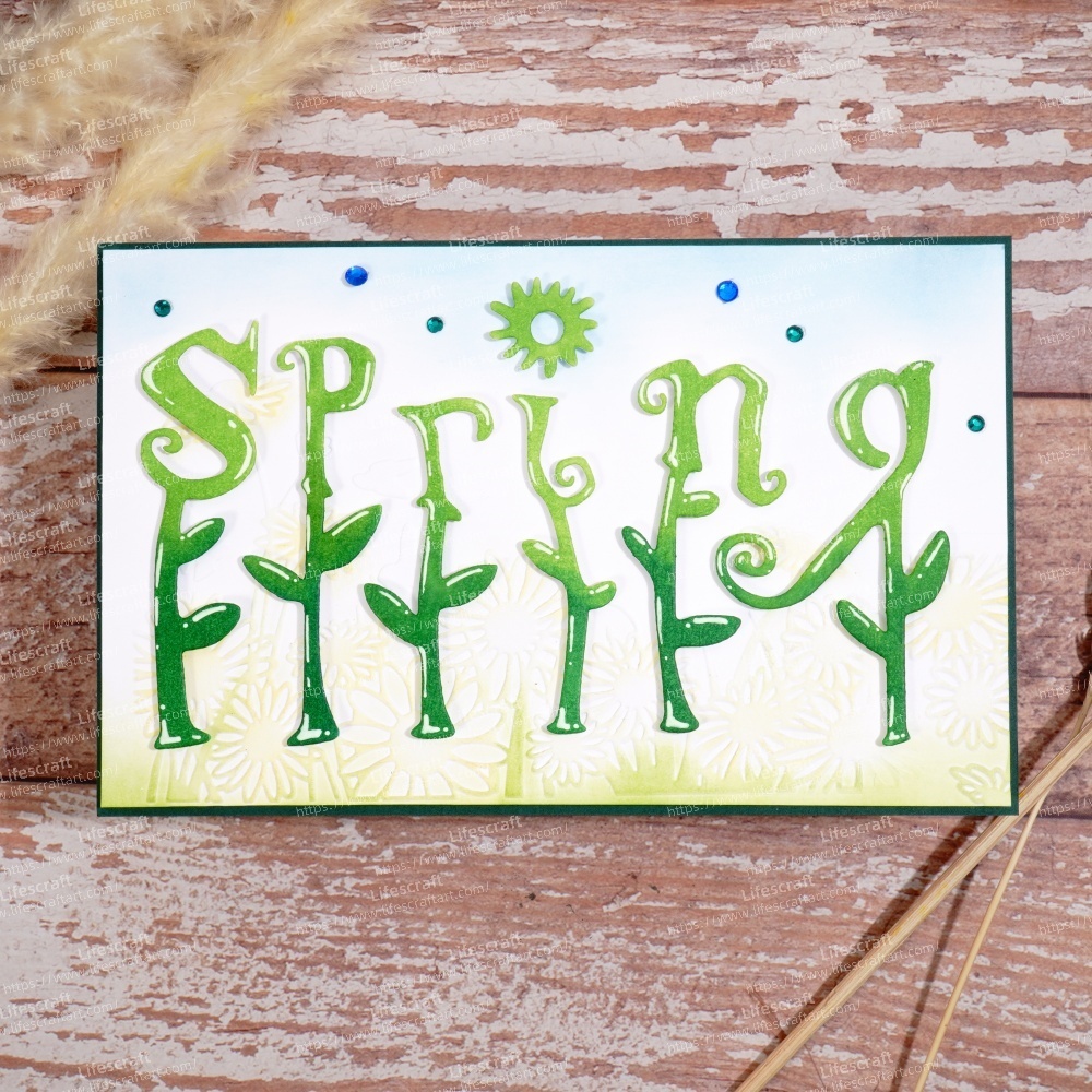 Lifescraft Spring Word Vine Path Metal Cutting Dies