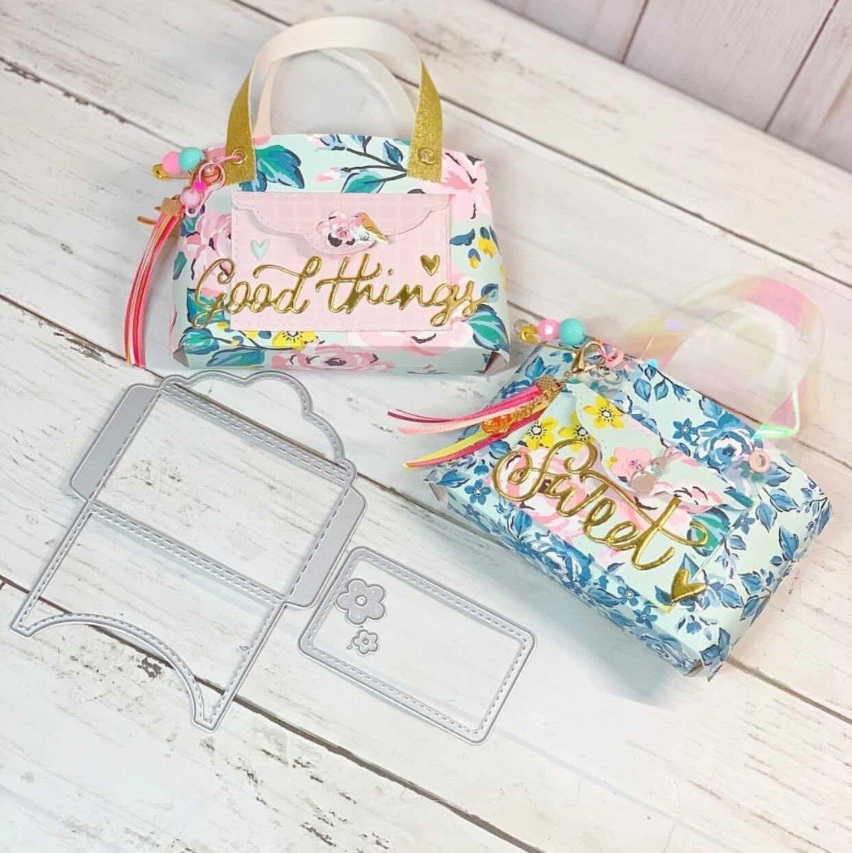 Floral Stitched Foldable Envelope Dies - Inlovearts