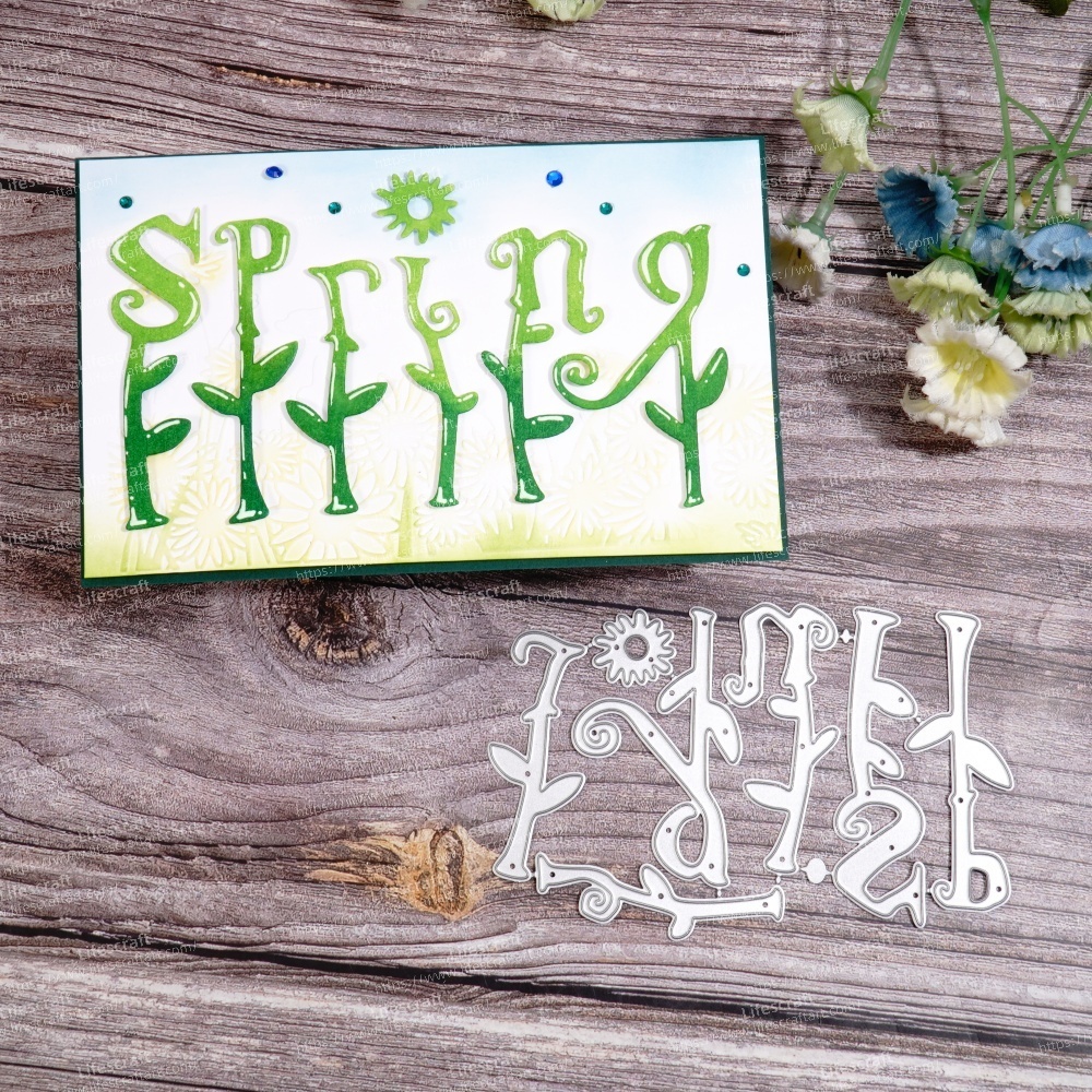 Lifescraft Spring Word Vine Path Metal Cutting Dies