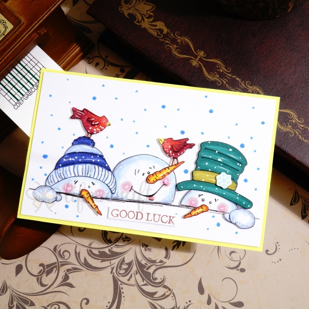 Lifescraft Three Cute Big Head Snowmen Metal Cutting Dies