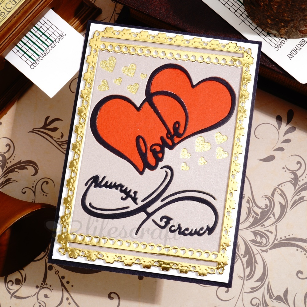 Lifescraft Two Love Hearts Metal Cutting Dies