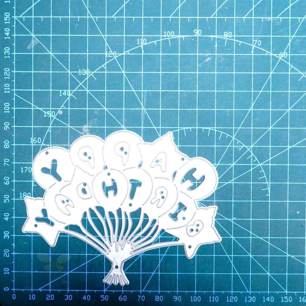 Lifescraft Happy Birthday Balloons Metal Cutting Dies