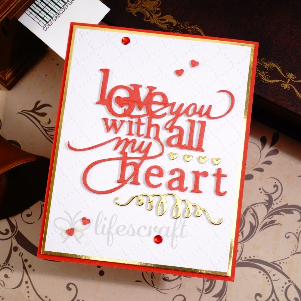 Lifescraft Love You with All My Heart Metal Cutting Dies