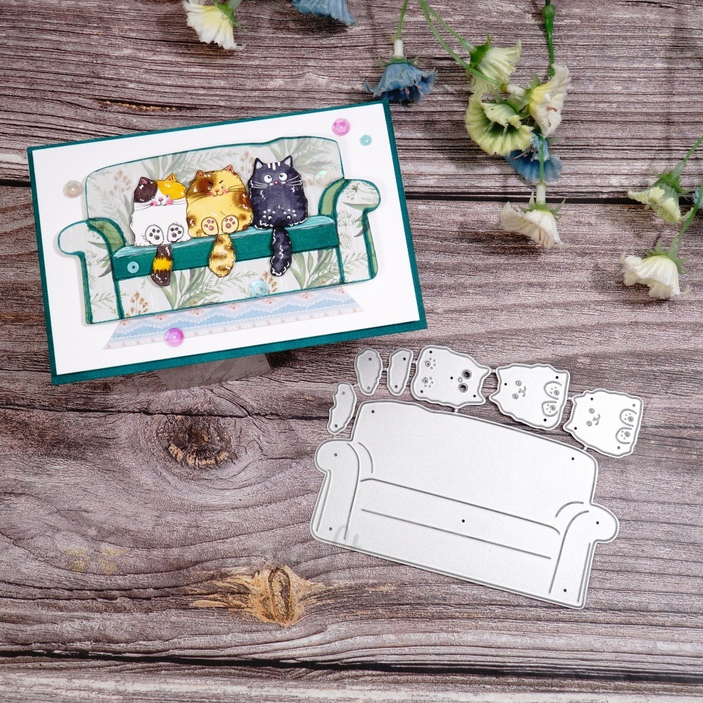 Lifescraft Cats on the Sofa Metal Cutting Dies