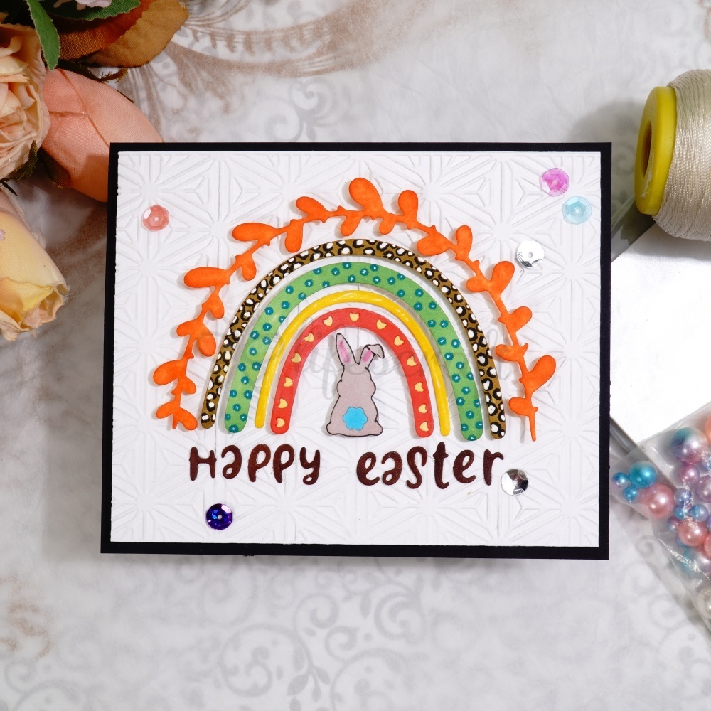 Lifescraft Happy Easter Rainbow Shape Metal Cutting Dies