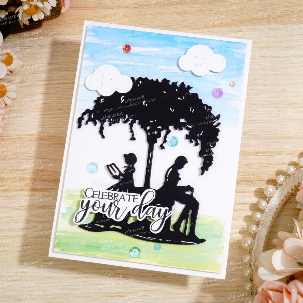 Lifescraft Celebrate the Day Under the Tree Metal Cutting Dies
