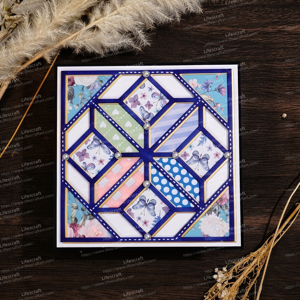 Lifescraft Butterfly Rhombus Background Metal Cutting Dies