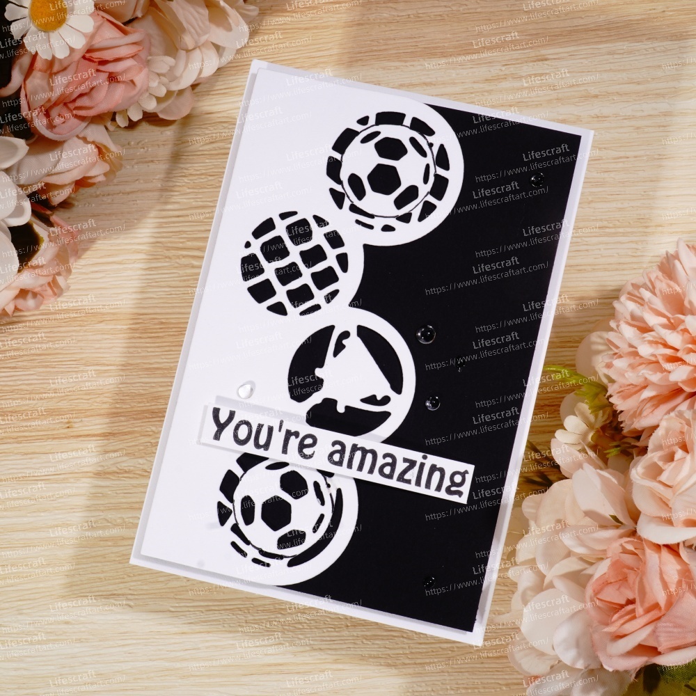 Lifescraft Hollow Football Background Board Metal Cutting Dies
