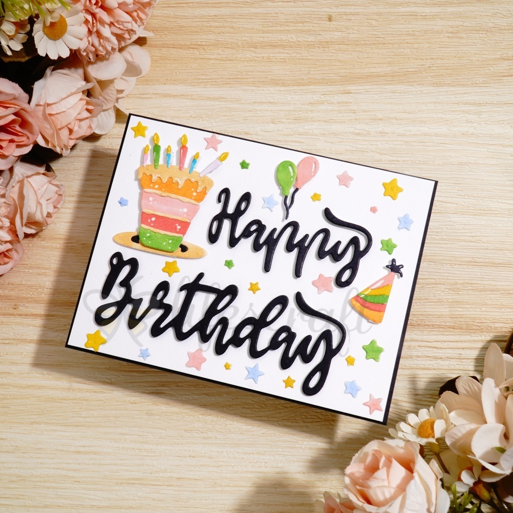 Lifescraft Birthday Cake and Balloons Metal Cutting Dies