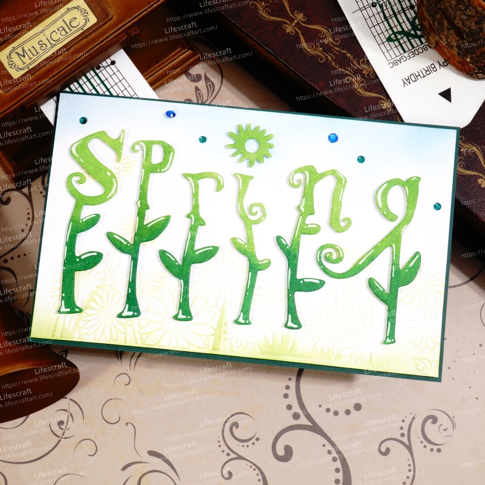 Lifescraft Spring Word Vine Path Metal Cutting Dies