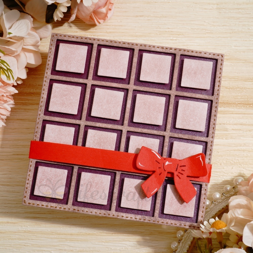 LifescraftTwelve Small Squares Background Board Metal Cutting Dies