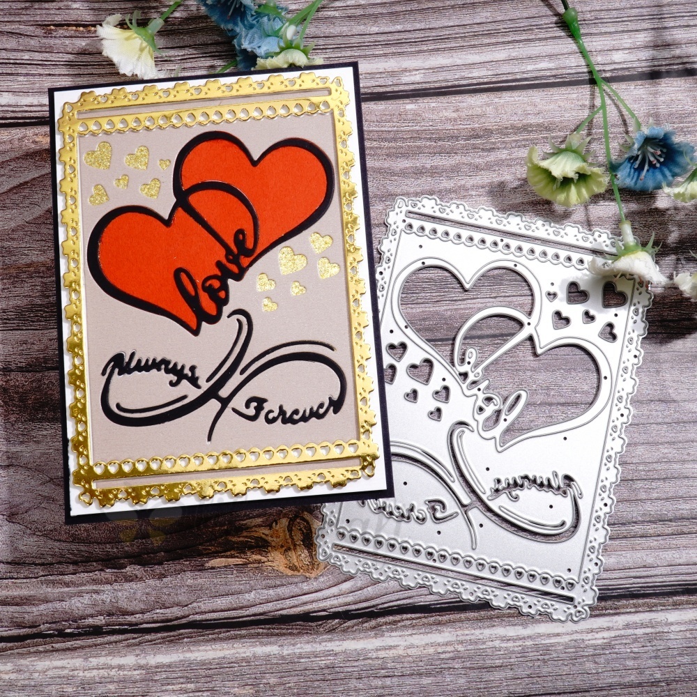 Lifescraft Two Love Hearts Metal Cutting Dies