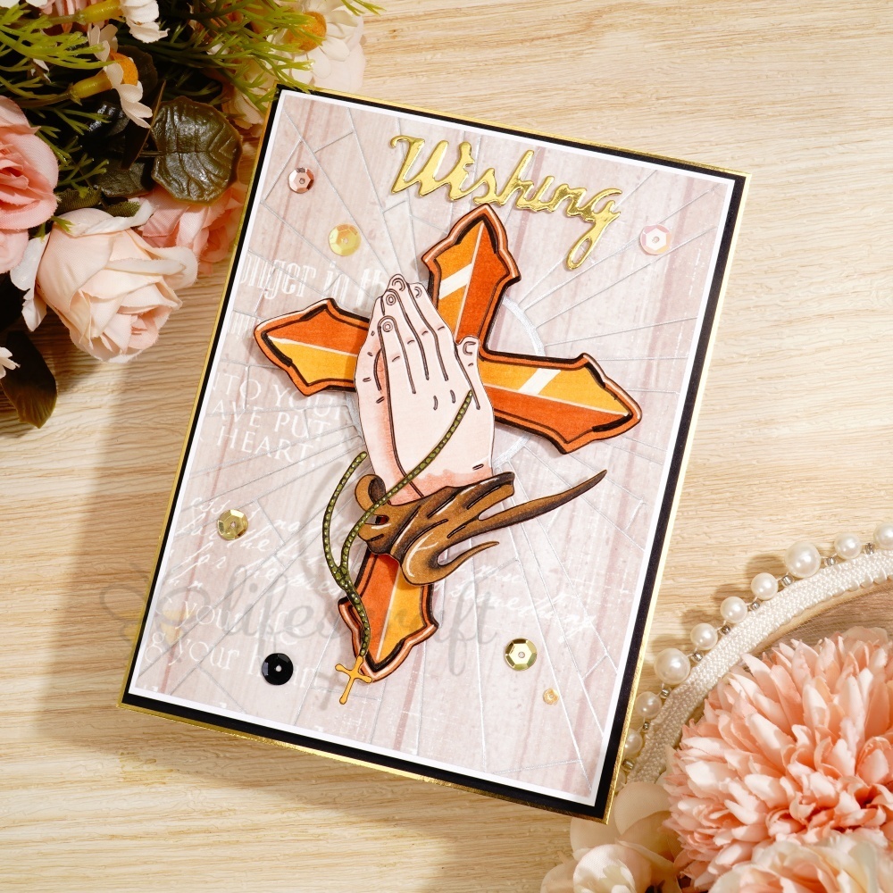 Lifescraft Praying Hands and Cross Metal Cutting Dies