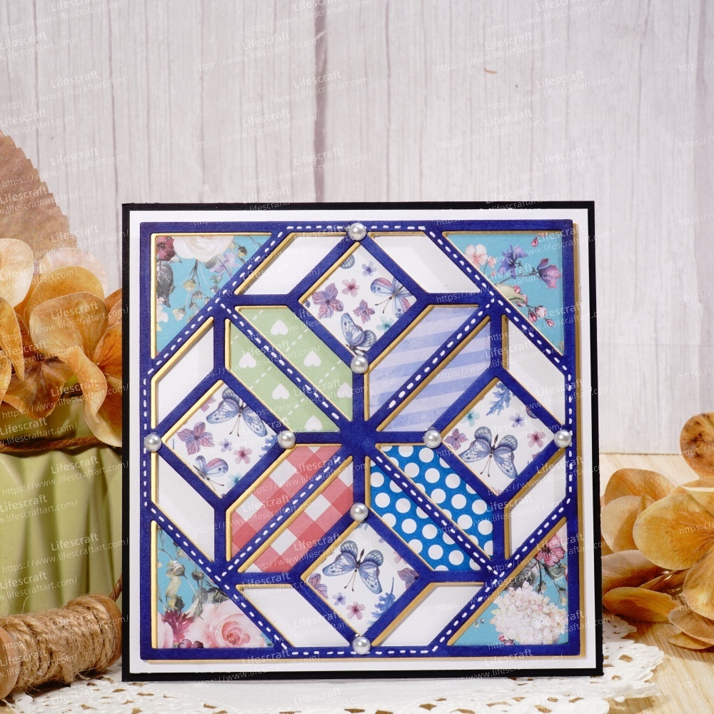 Lifescraft Butterfly Rhombus Background Metal Cutting Dies