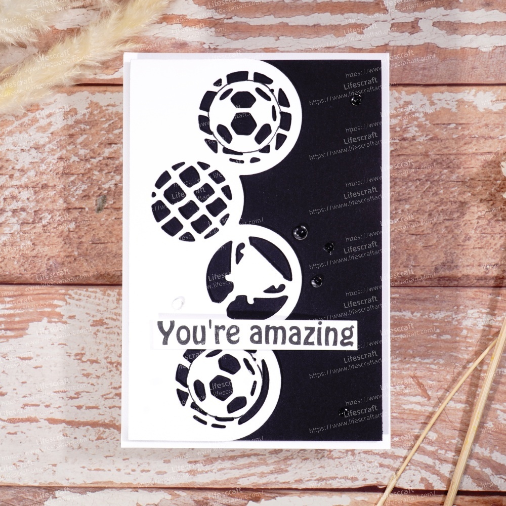 Lifescraft Hollow Football Background Board Metal Cutting Dies