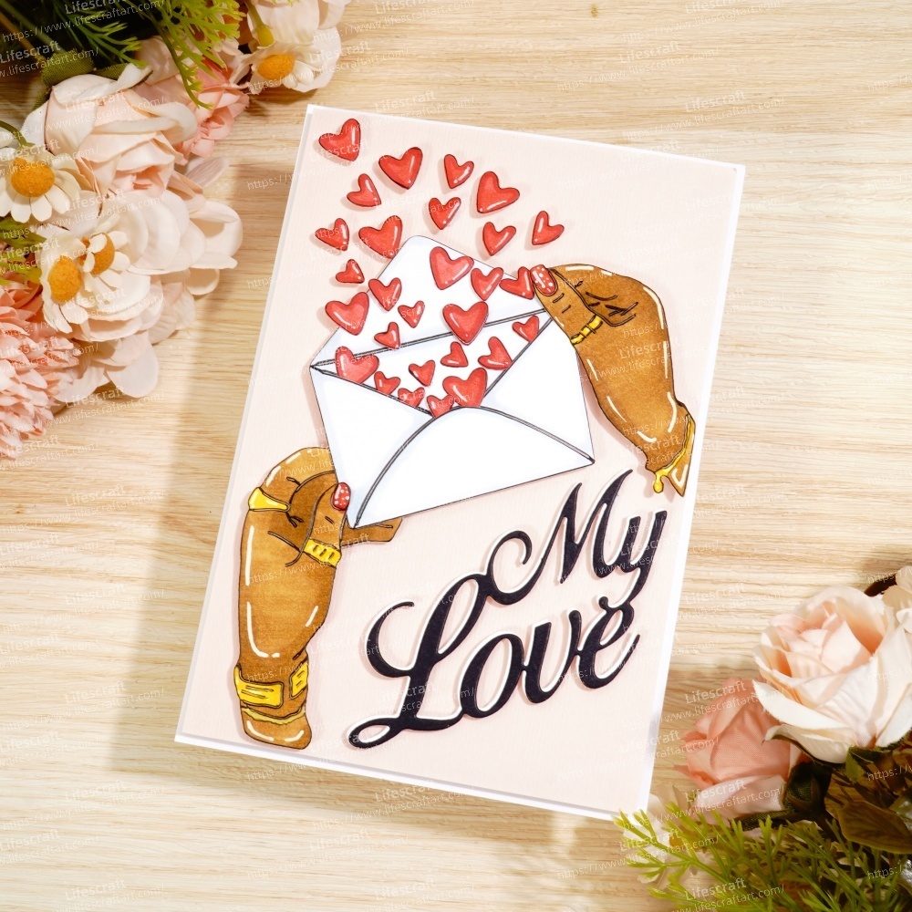 Lifescraft Love Envelope in Hand Metal Cutting Dies