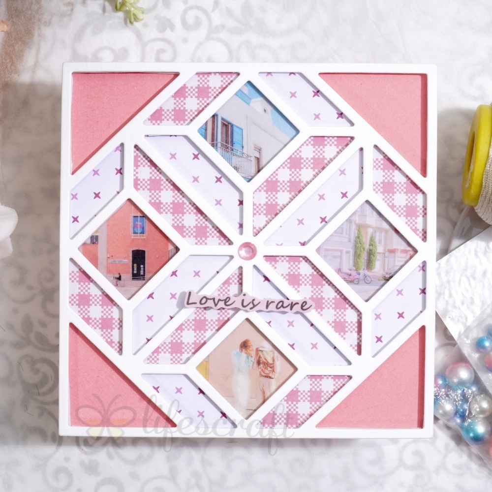 Lifescraft Butterfly Rhombus Background Metal Cutting Dies