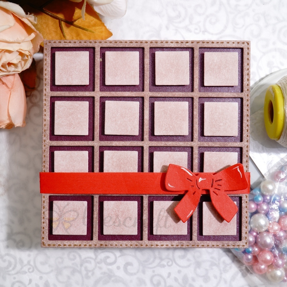 LifescraftTwelve Small Squares Background Board Metal Cutting Dies