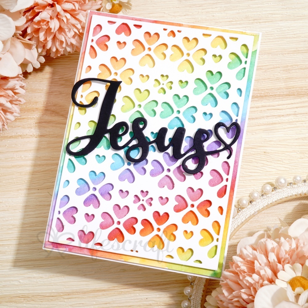 Lifescraft Small Heart Hollow Background Board Metal Cutting Dies