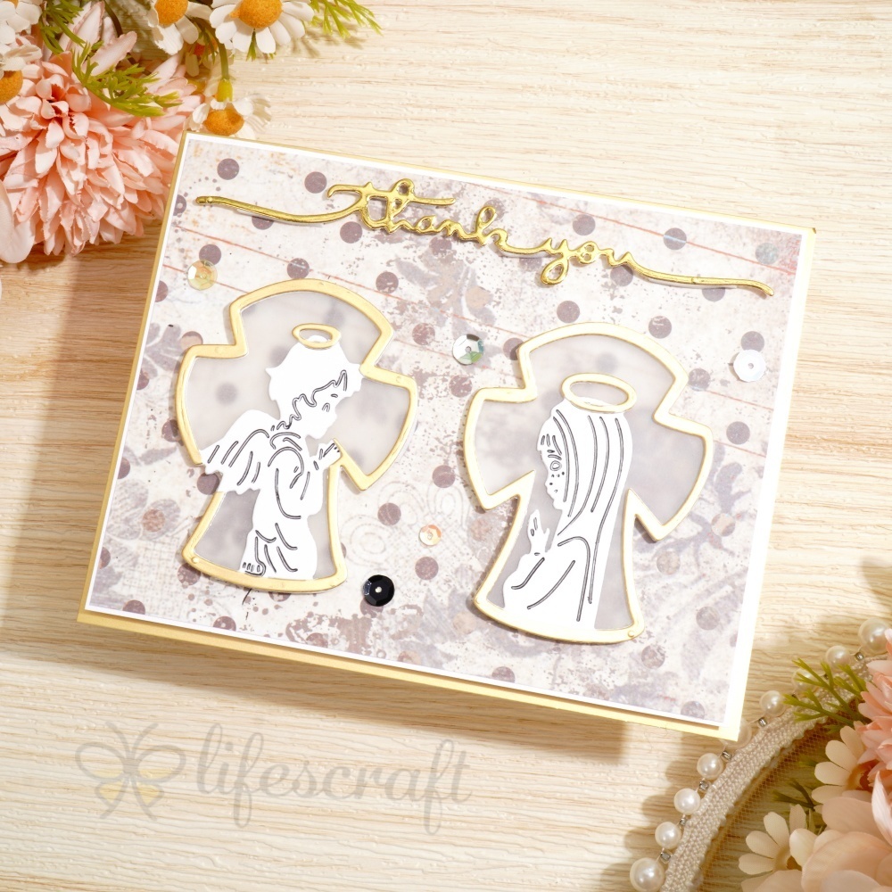 Lifescraft Angel Boy and Girl Praying Metal Cutting Dies