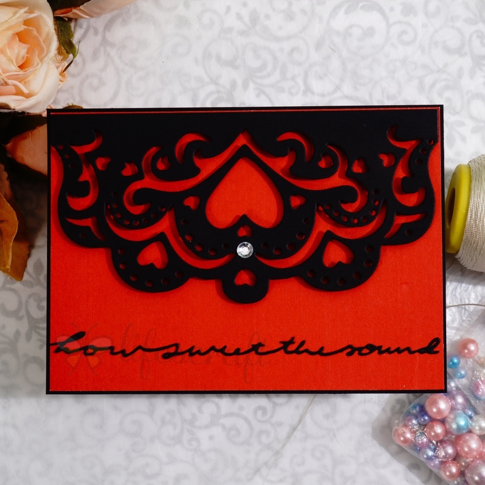 Lifescraft Hollow Love Border Metal Cutting Dies