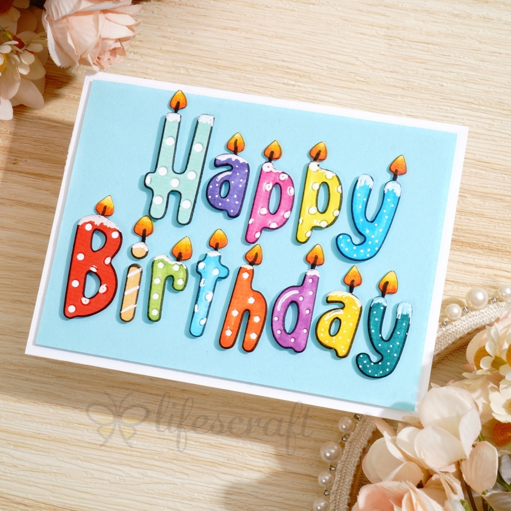 Lifescraft Happy Birthday Word Metal Cutting Dies