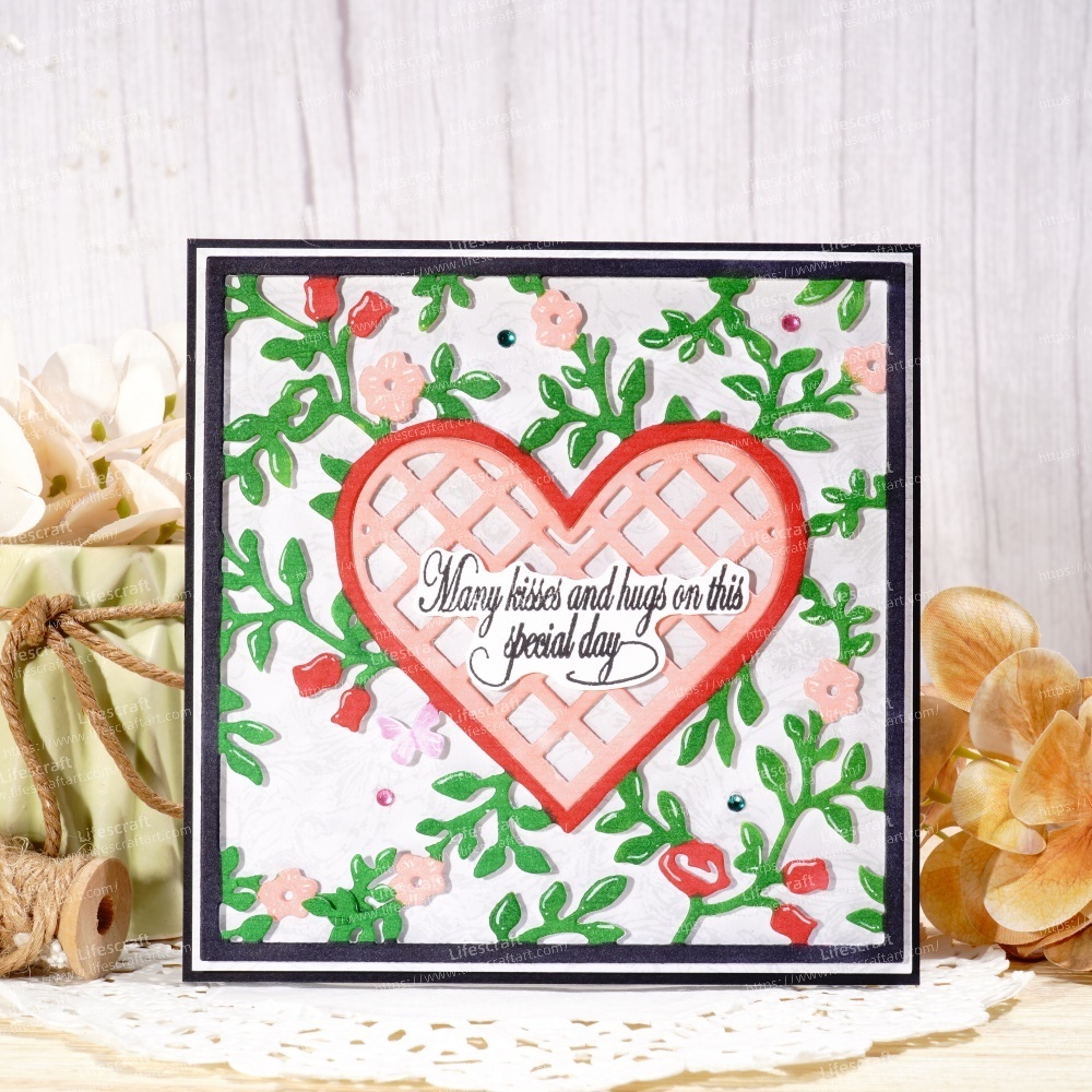 Lifescraft Heart Background Board Metal Cutting Dies