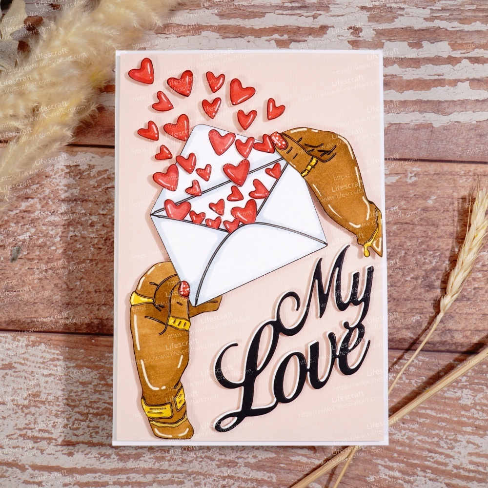 Lifescraft Love Envelope in Hand Metal Cutting Dies