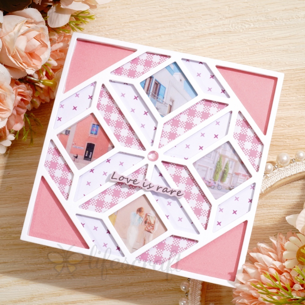 Lifescraft Butterfly Rhombus Background Metal Cutting Dies