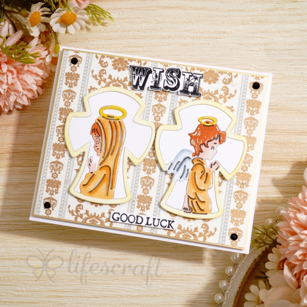 Lifescraft Angel Boy and Girl Praying Metal Cutting Dies