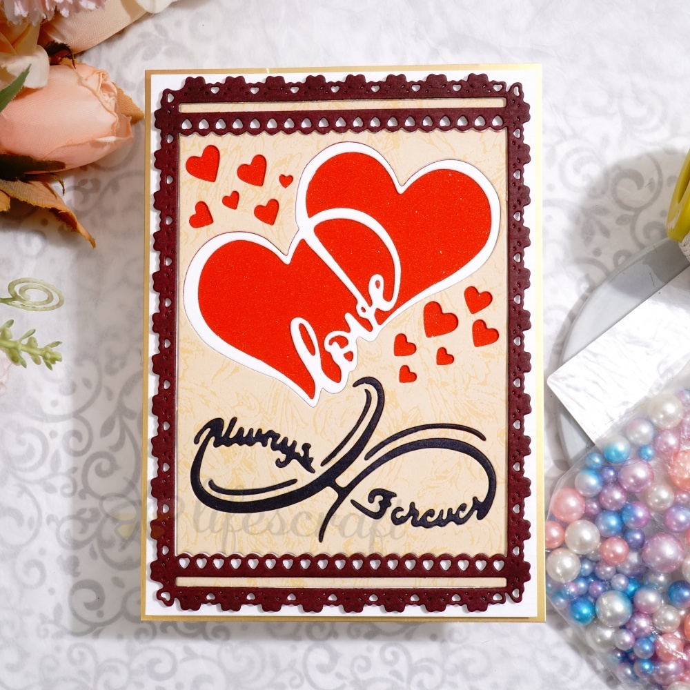 Lifescraft Two Love Hearts Metal Cutting Dies