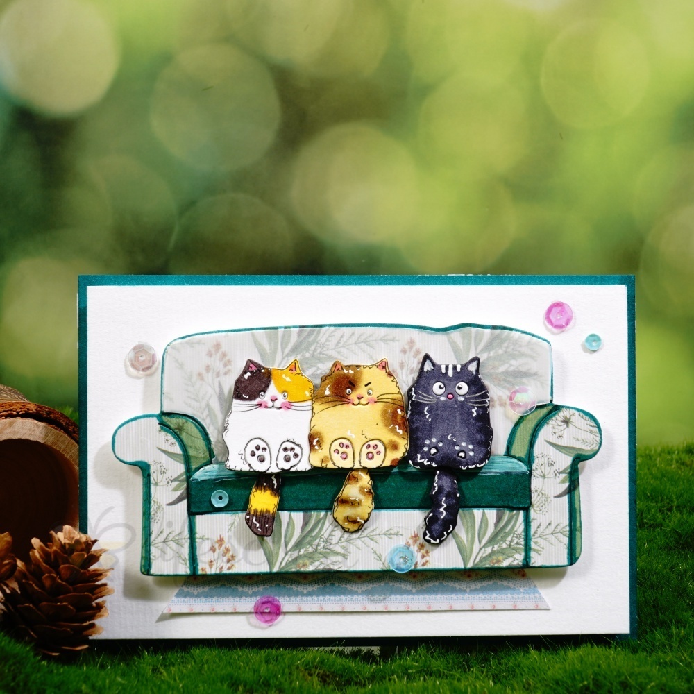 Lifescraft Cats on the Sofa Metal Cutting Dies