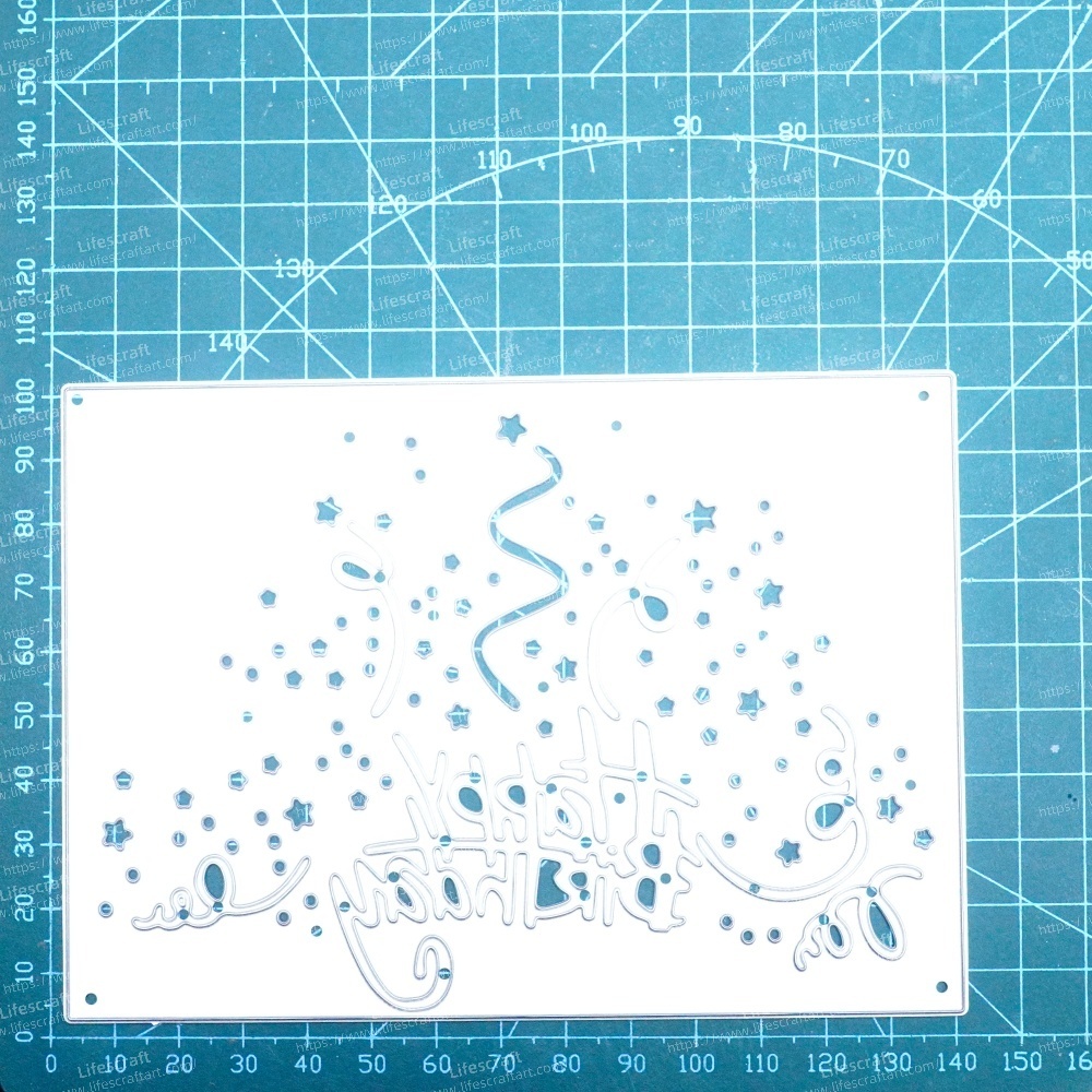 Lifescraft Happy Birthday Ribbon Metal Cutting Dies