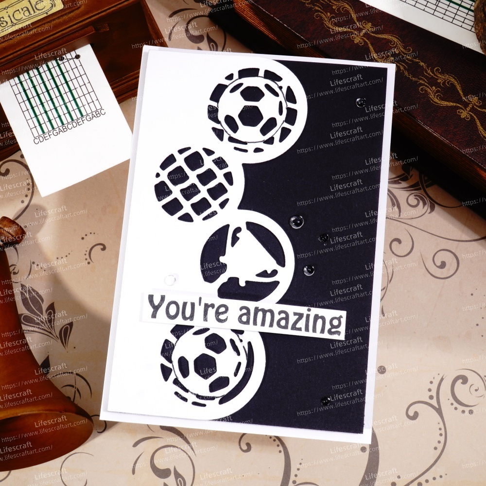 Lifescraft Hollow Football Background Board Metal Cutting Dies