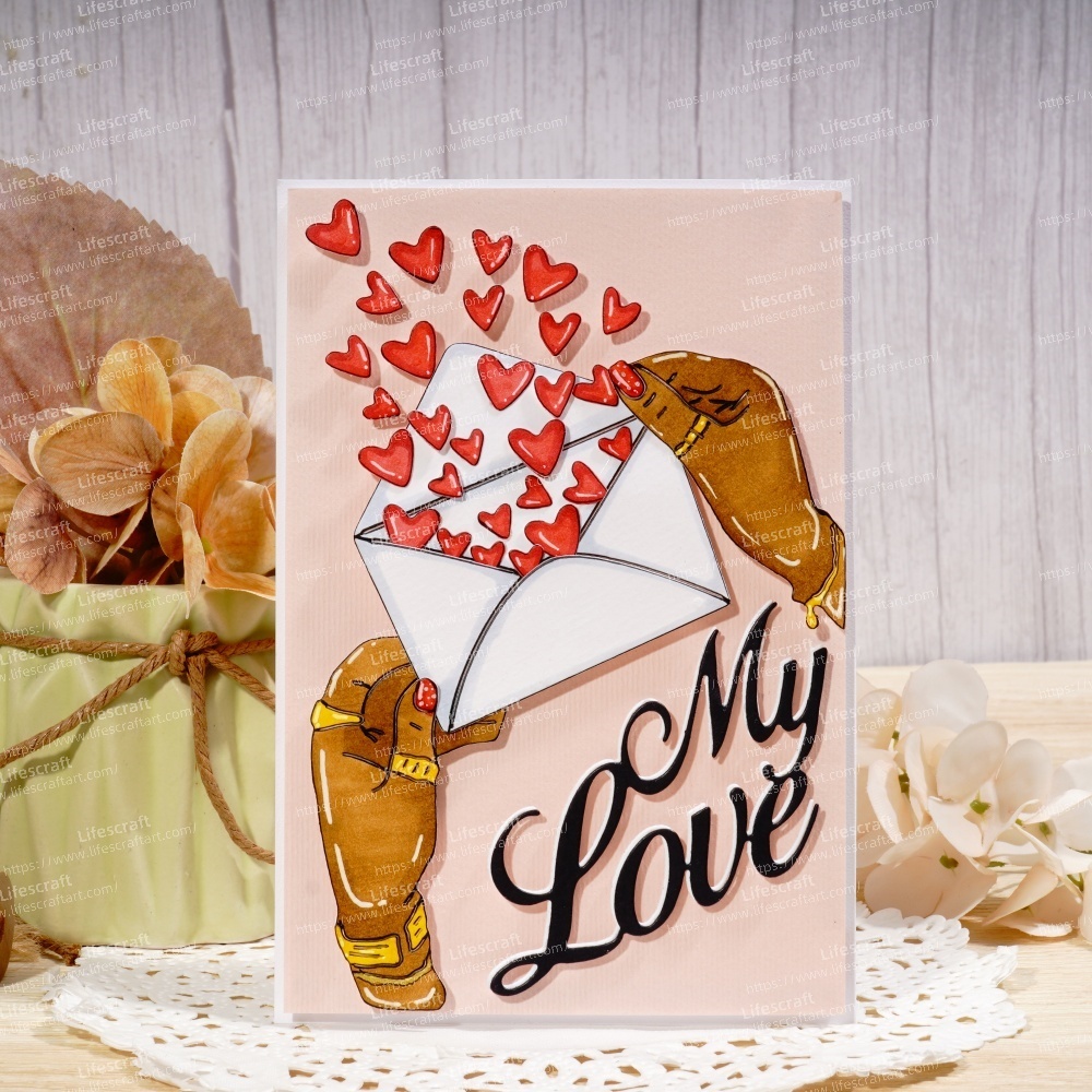 Lifescraft Love Envelope in Hand Metal Cutting Dies