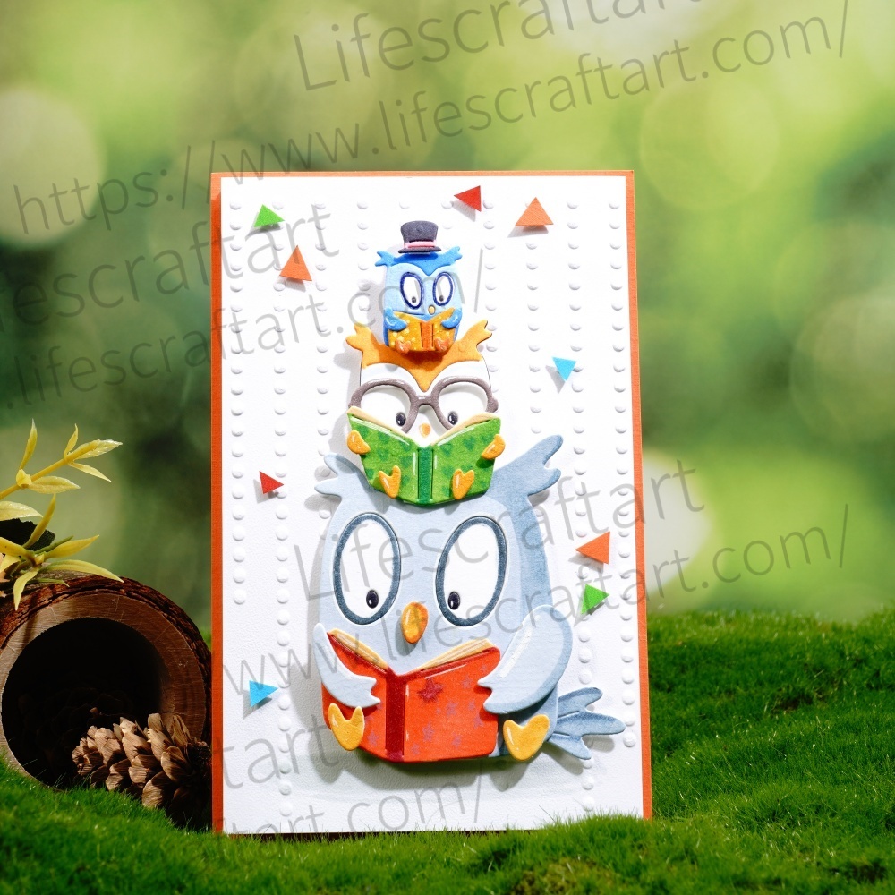 Lifescraft Birds Reading Metal Cutting Dies