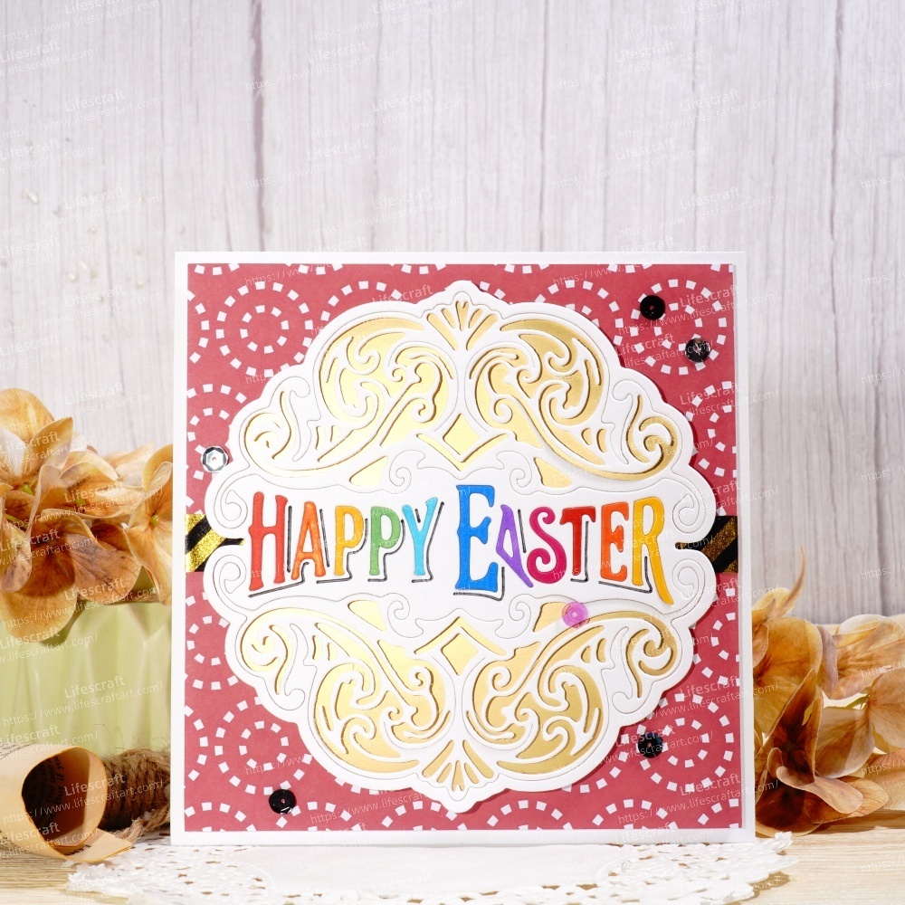 Lifescraft Hollow Happy Easter Border Metal Cutting Dies