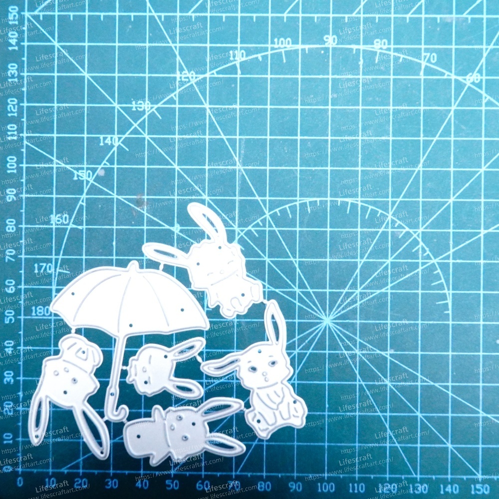 Lifescraft Rabbits and Umbrella Metal Cutting Dies