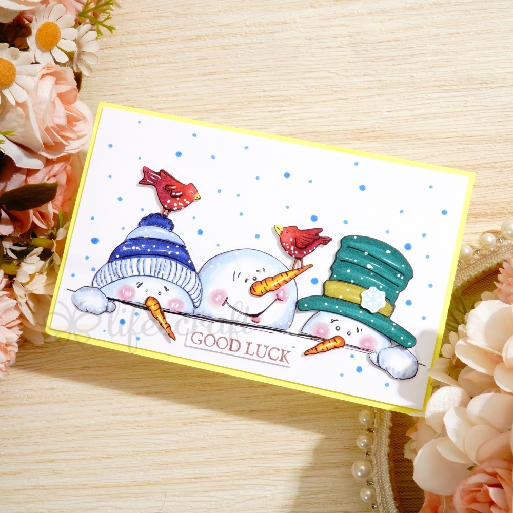 Lifescraft Three Cute Big Head Snowmen Metal Cutting Dies