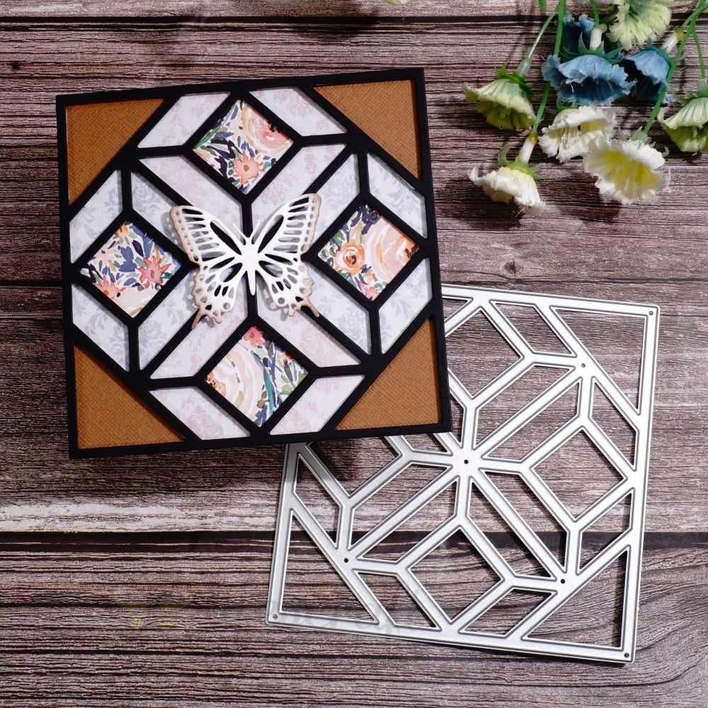 Lifescraft Butterfly Rhombus Background Metal Cutting Dies